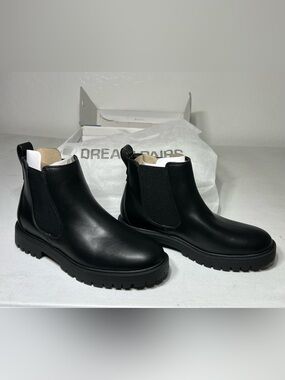 Dream Pairs Kids Black Lug Chelsea Boots